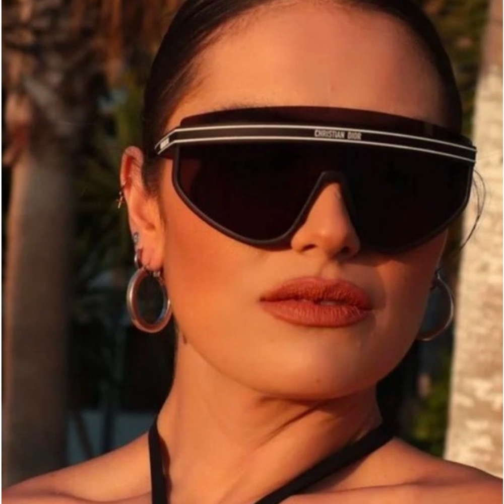 Christian Dior Oblique Mask DiorClub Sunglasses Translucent Blue